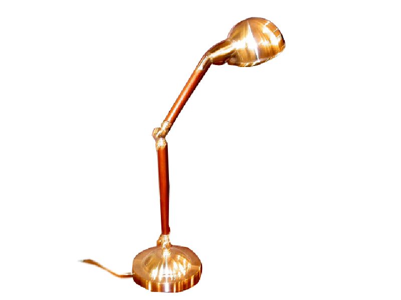 Walnut & Silver Desk Lamp