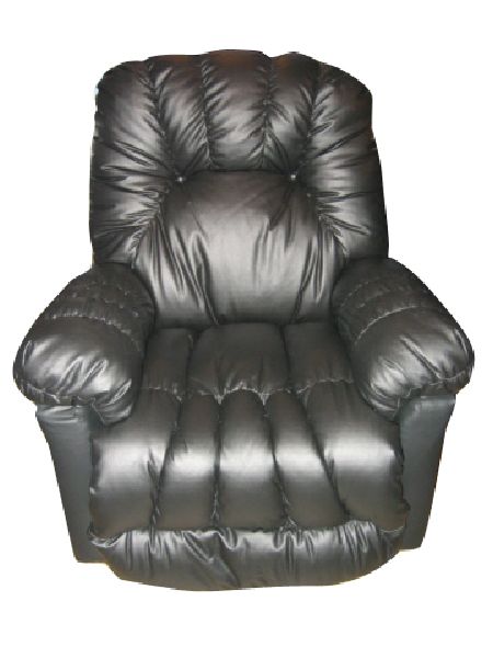 Black Leather Match Recliner