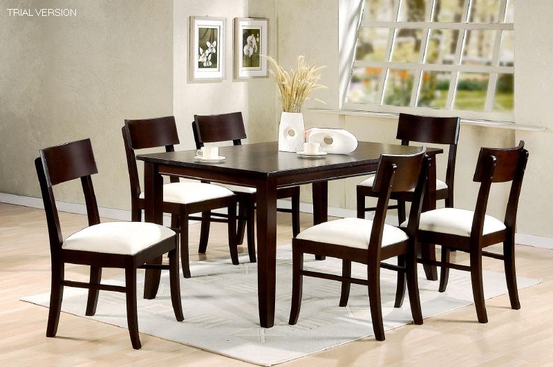Contemporary Cappuccino Dining Table