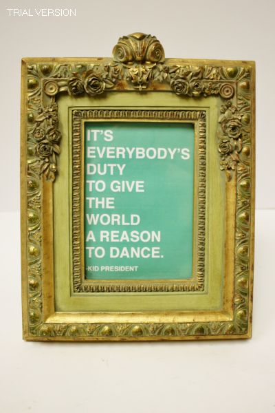 5x7 Antique Green And Gold Frame